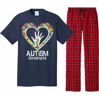 Autism Awareness Holding Hands Heart Puzzle Pajama Set