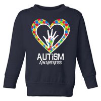 Autism Awareness Holding Hands Heart Puzzle Toddler Sweatshirt