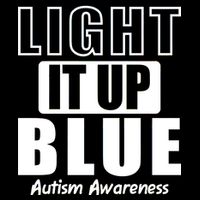 Autism Awareness Light It Up Blue Text Logo Cooling Performance Crew T-Shirt