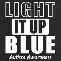 Autism Awareness Light It Up Blue Text Logo Adult Drive Performance Visor