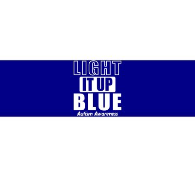 Autism Awareness Light It Up Blue Text Logo Bumper Sticker