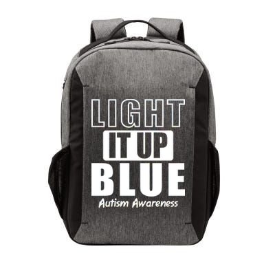 Autism Awareness Light It Up Blue Text Logo Vector Backpack