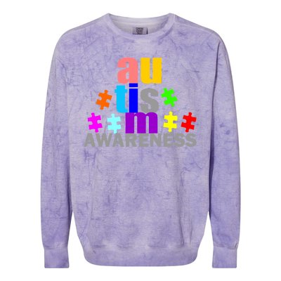 Autism Awareness Logo Colorblast Crewneck Sweatshirt