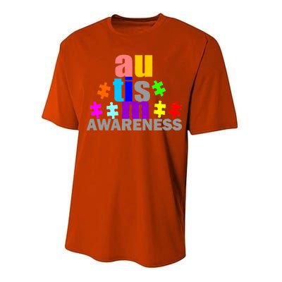 Autism Awareness Logo Performance Sprint T-Shirt