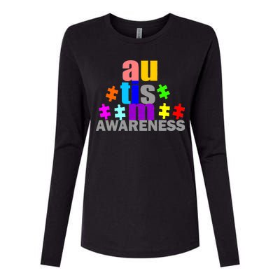 Autism Awareness Logo Womens Cotton Relaxed Long Sleeve T-Shirt