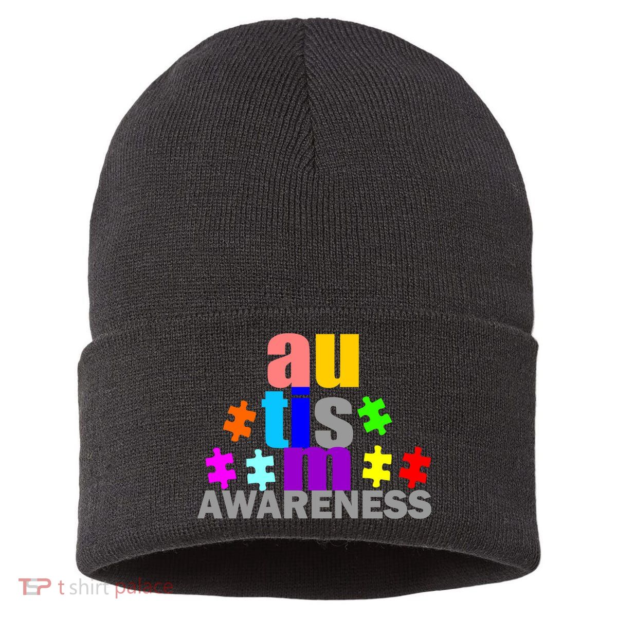Autism Awareness Logo Sustainable Knit Beanie