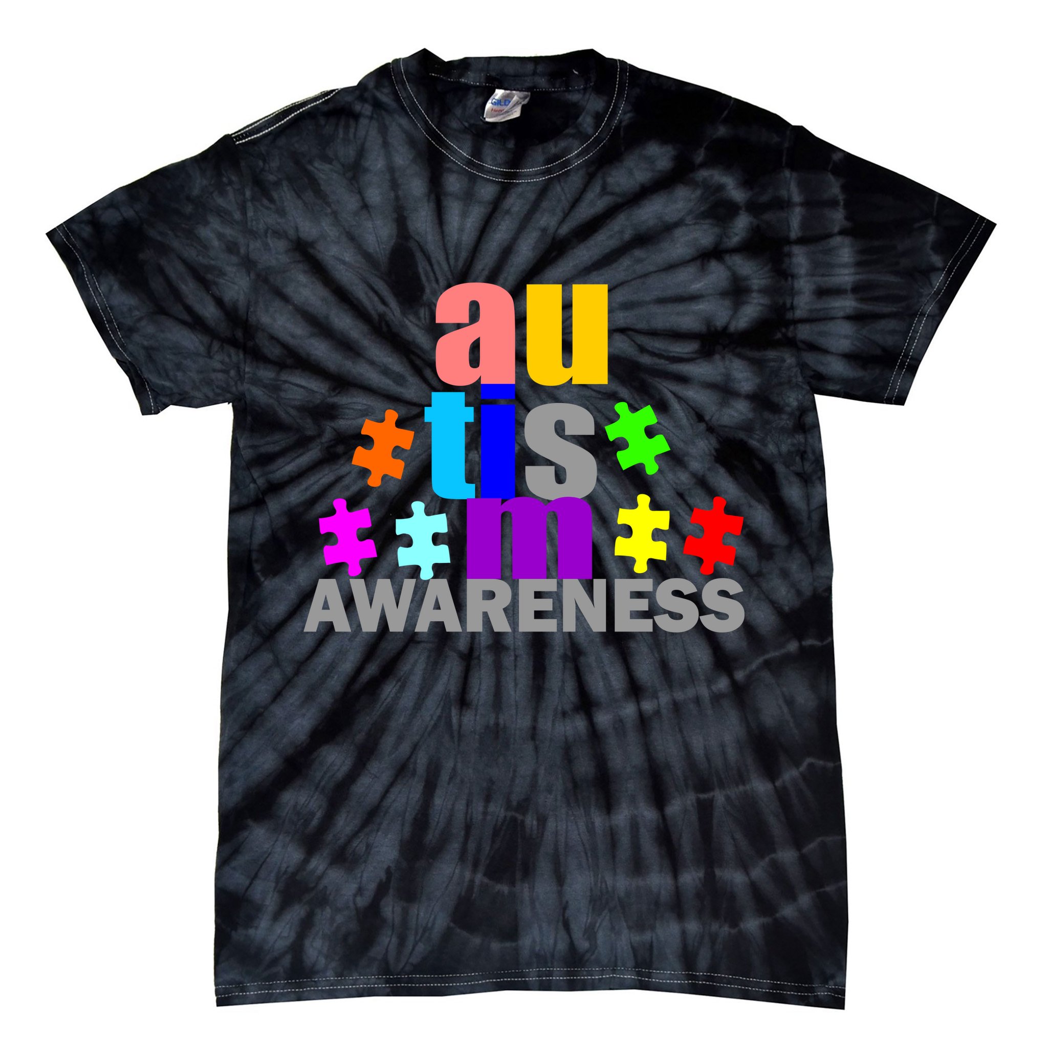 Autism Awareness Logo Tie-Dye T-Shirt