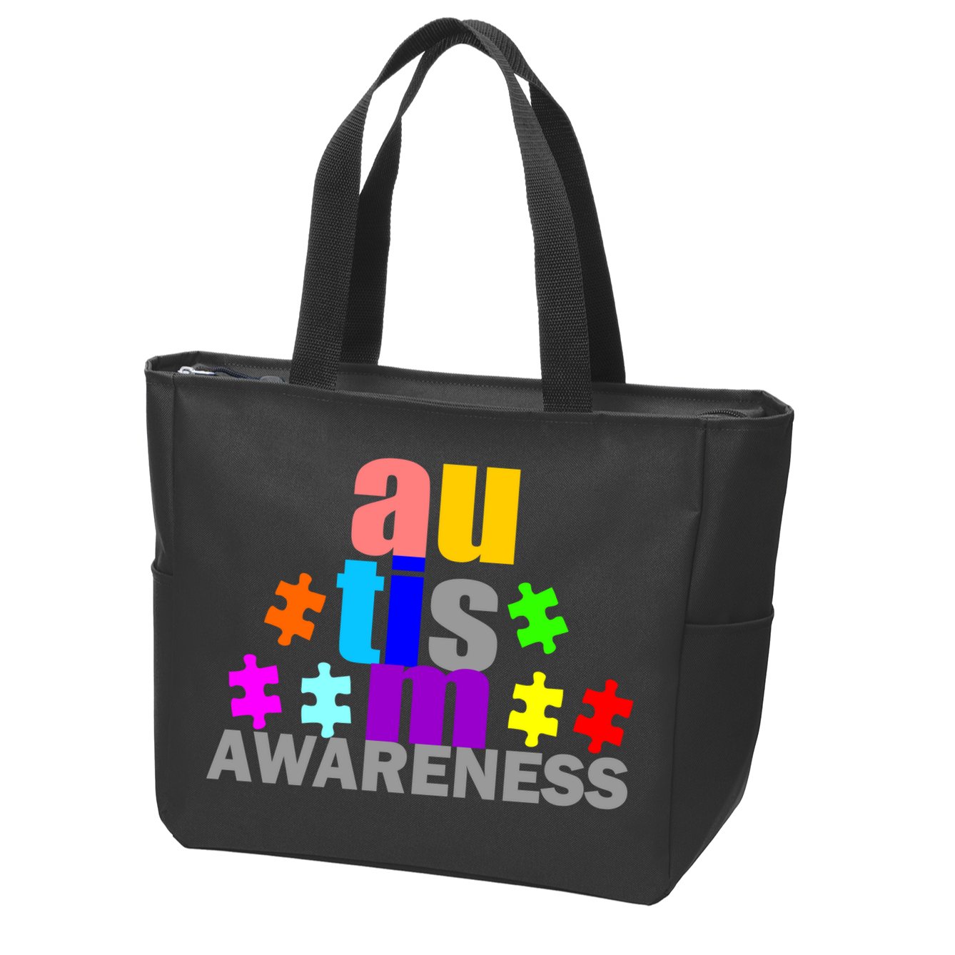 Autism Awareness Logo Zip Tote Bag