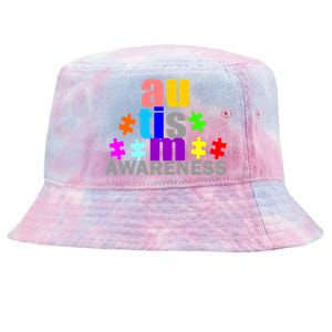 Autism Awareness Logo Tie-Dyed Bucket Hat