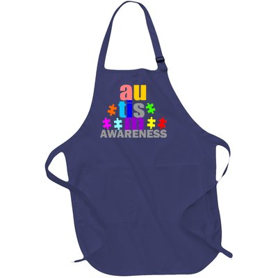 Autism Awareness Logo Full-Length Apron With Pockets