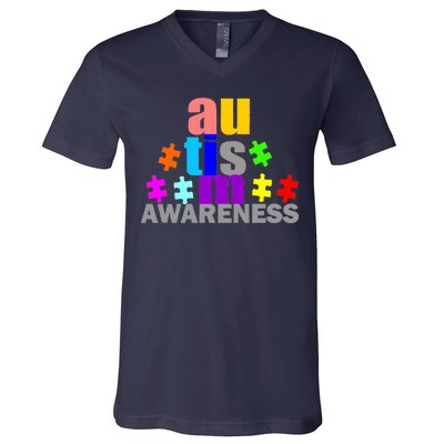 Autism Awareness Logo V-Neck T-Shirt