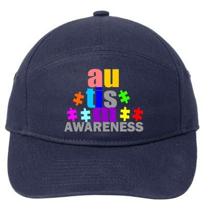 Autism Awareness Logo 7-Panel Snapback Hat