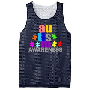 Autism Awareness Logo Mesh Reversible Basketball Jersey Tank