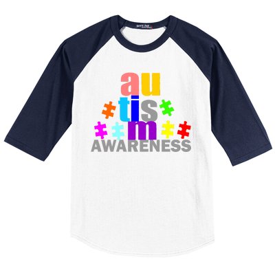 Autism Awareness Logo Baseball Sleeve Shirt