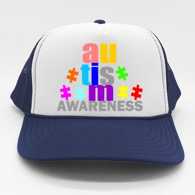 Autism Awareness Logo Trucker Hat