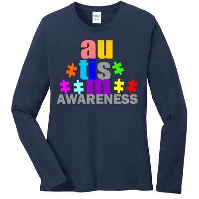 Autism Awareness Logo Ladies Long Sleeve Shirt