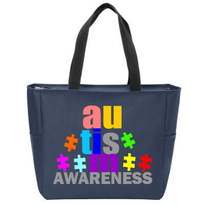 Autism Awareness Logo Zip Tote Bag