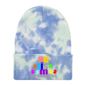 Autism Awareness Logo Tie Dye 12in Knit Beanie