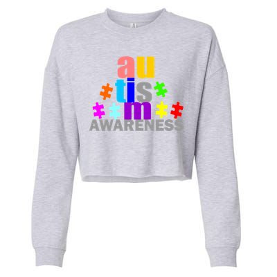 Autism Awareness Logo Cropped Pullover Crew