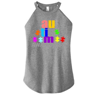 Autism Awareness Logo Women's Perfect Tri Rocker Tank