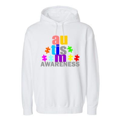 Autism Awareness Logo Garment-Dyed Fleece Hoodie