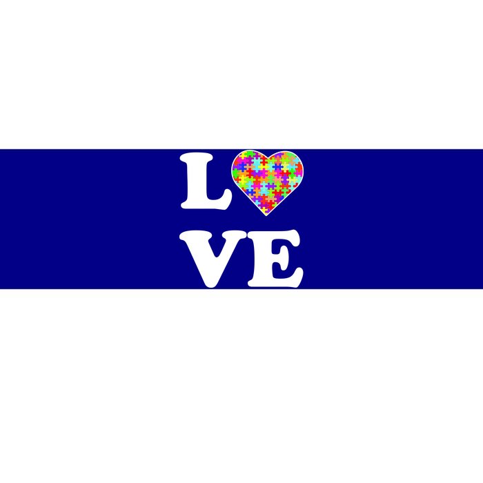 Autism Awareness Love Heart Puzzle Pieces Bumper Sticker