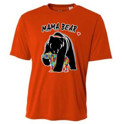 Autism Awareness Moma Bear Cooling Performance Crew T-Shirt