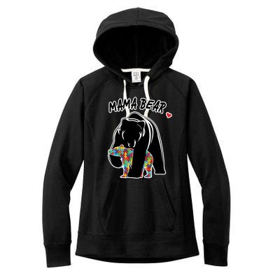 Autism Awareness Moma Bear Women's Fleece Hoodie