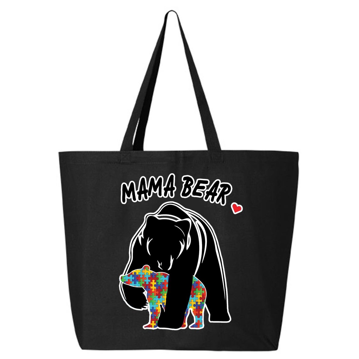Autism Awareness Moma Bear 25L Jumbo Tote
