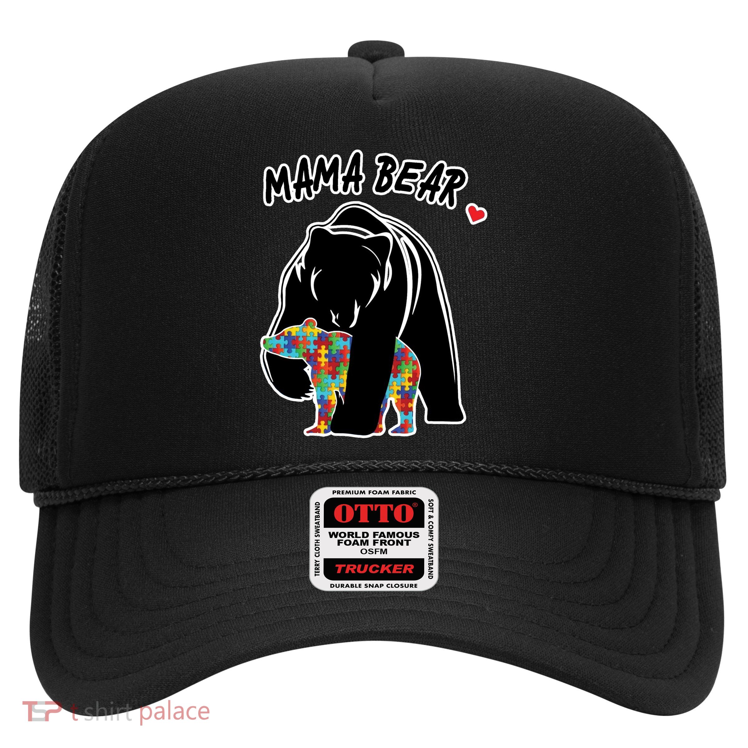Autism Awareness Moma Bear Trucker Hat
