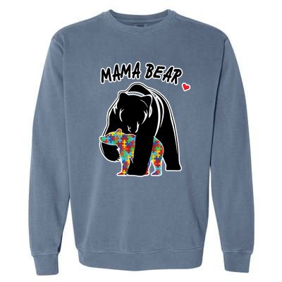 Autism Awareness Moma Bear Garment-Dyed Sweatshirt