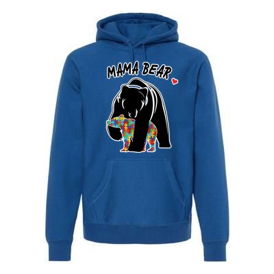 Autism Awareness Moma Bear Premium Hoodie