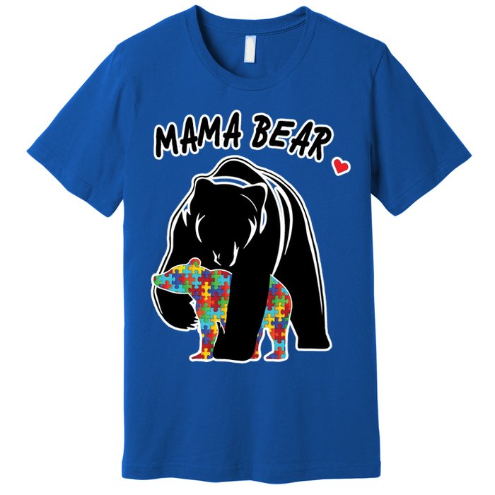 Autism Awareness Moma Bear Premium T-Shirt