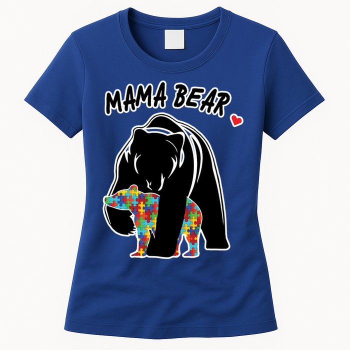 Autism Awareness Moma Bear Women's T-Shirt