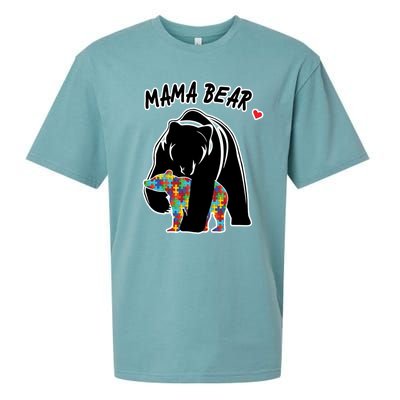 Autism Awareness Moma Bear Sueded Cloud Jersey T-Shirt