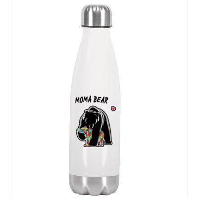 Autism Awareness Moma Bear Stainless Steel Insulated Water Bottle