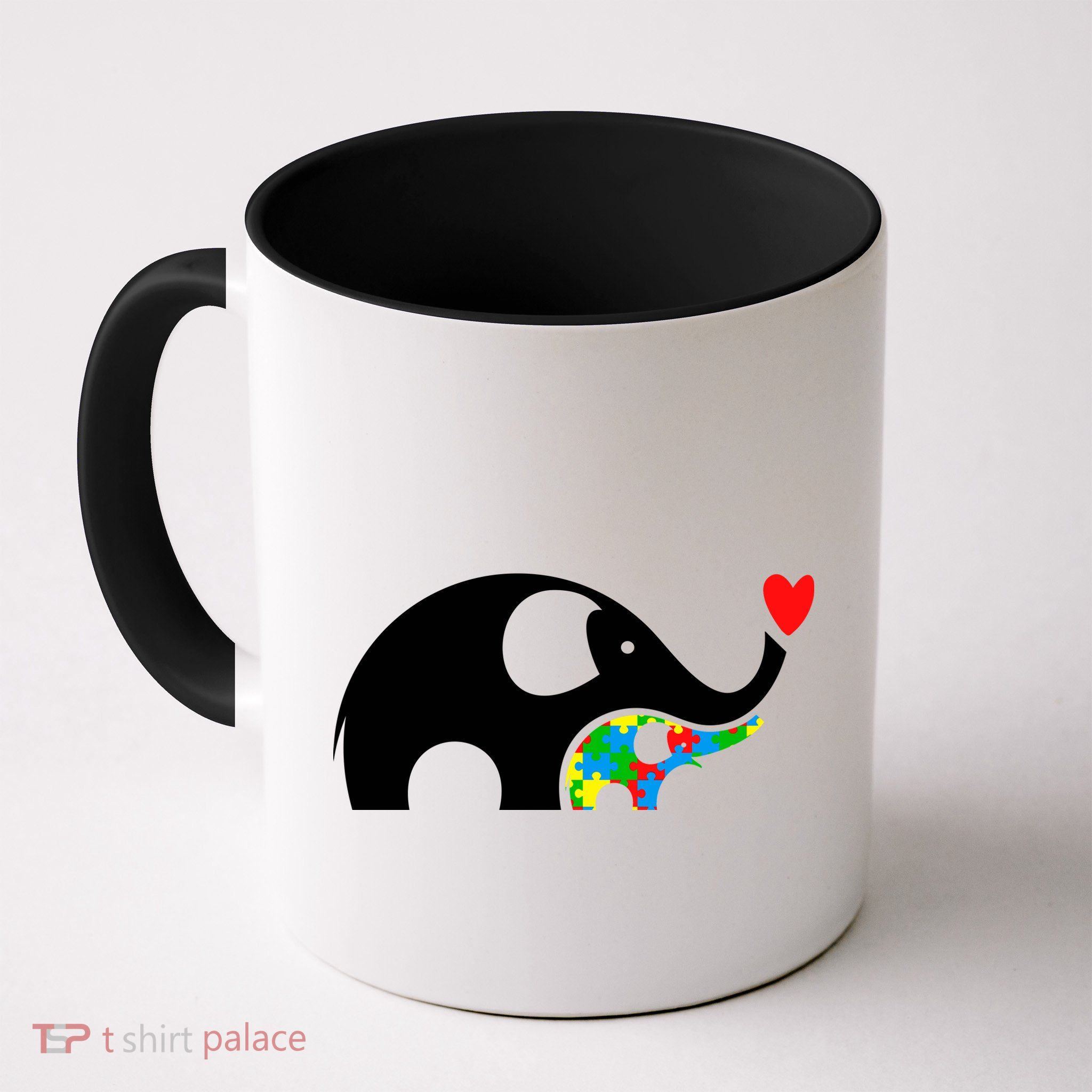 Autism Awareness Mother Baby Elephant  Mug