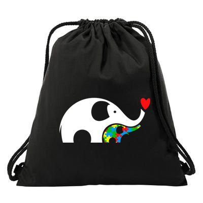 Autism Awareness Mother Baby Elephant  Drawstring Bag