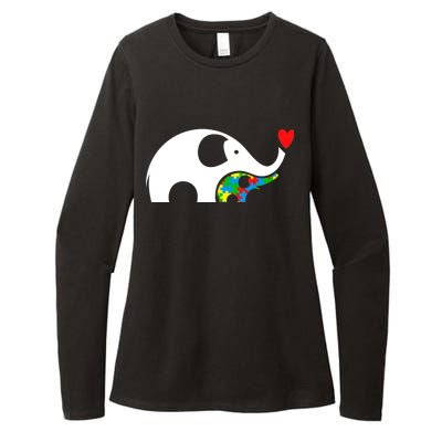 Autism Awareness Mother Baby Elephant  Womens CVC Long Sleeve Shirt