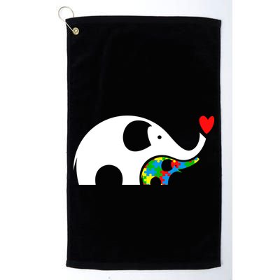 Autism Awareness Mother Baby Elephant  Golf Towel