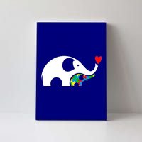 Autism Awareness Mother Baby Elephant  Canvas