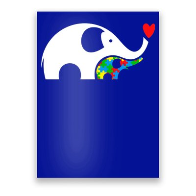 Autism Awareness Mother Baby Elephant  Poster