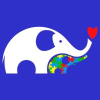 Autism Awareness Mother Baby Elephant  Womens Tank Top
