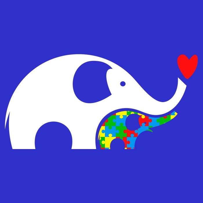 Autism Awareness Mother Baby Elephant  Womens Tank Top