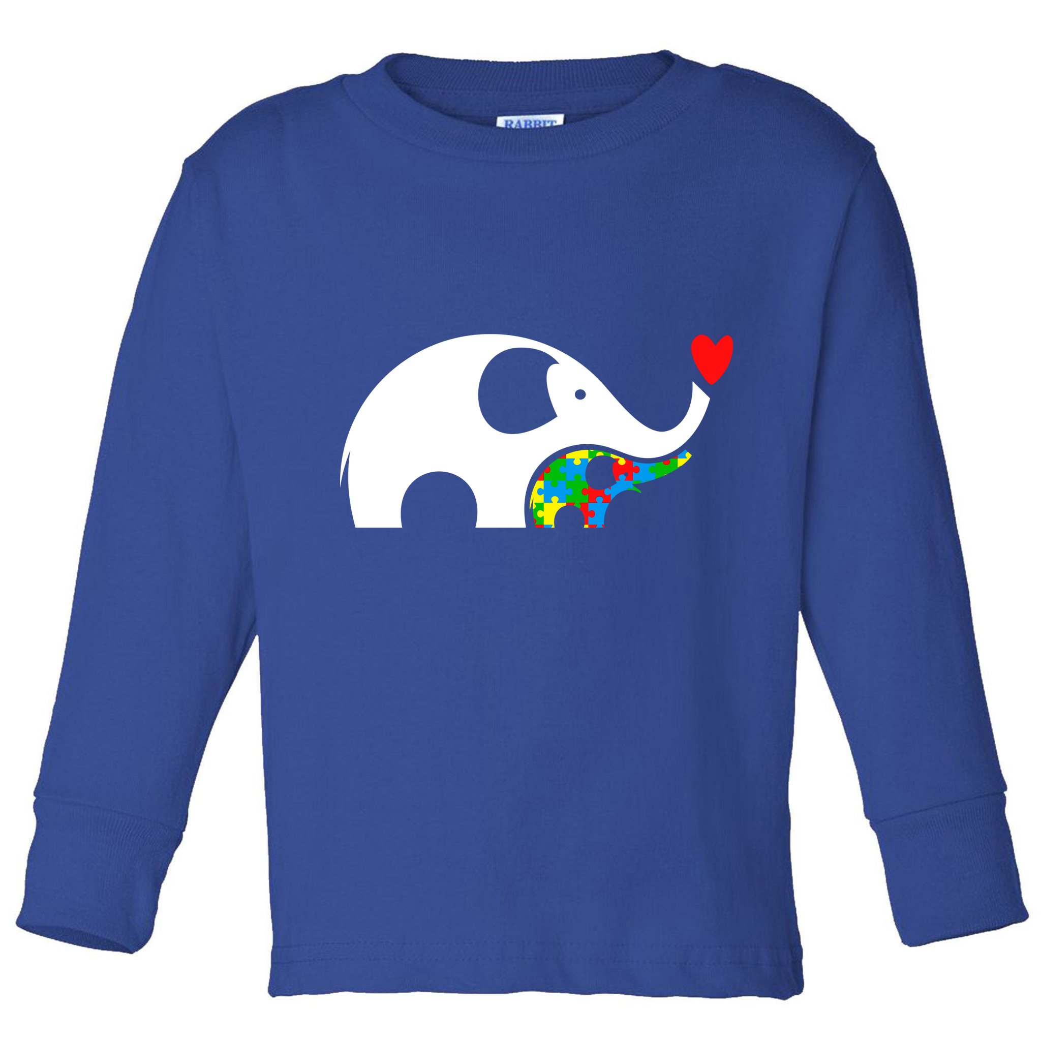 Autism Awareness Mother Baby Elephant  Toddler Long Sleeve Shirt