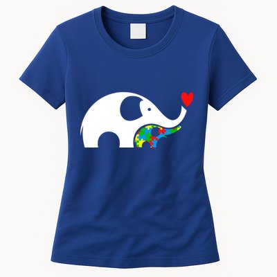 Autism Awareness Mother Baby Elephant  Womens T-Shirt