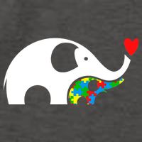 Autism Awareness Mother Baby Elephant  Vector Backpack