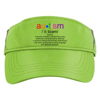 Autism Awareness Noun Definition Adult Drive Performance Visor