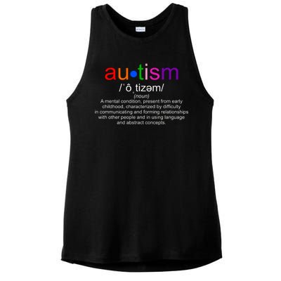 Autism Awareness Noun Definition Ladies PosiCharge Tri-Blend Wicking Tank