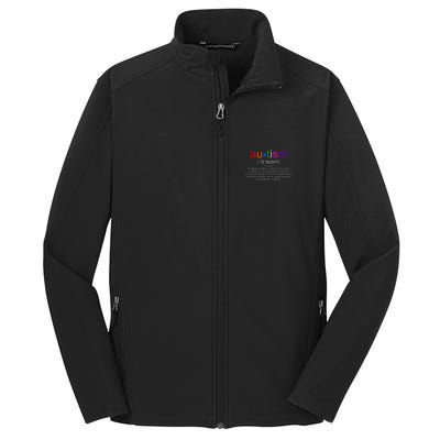 Autism Awareness Noun Definition Core Soft Shell Jacket